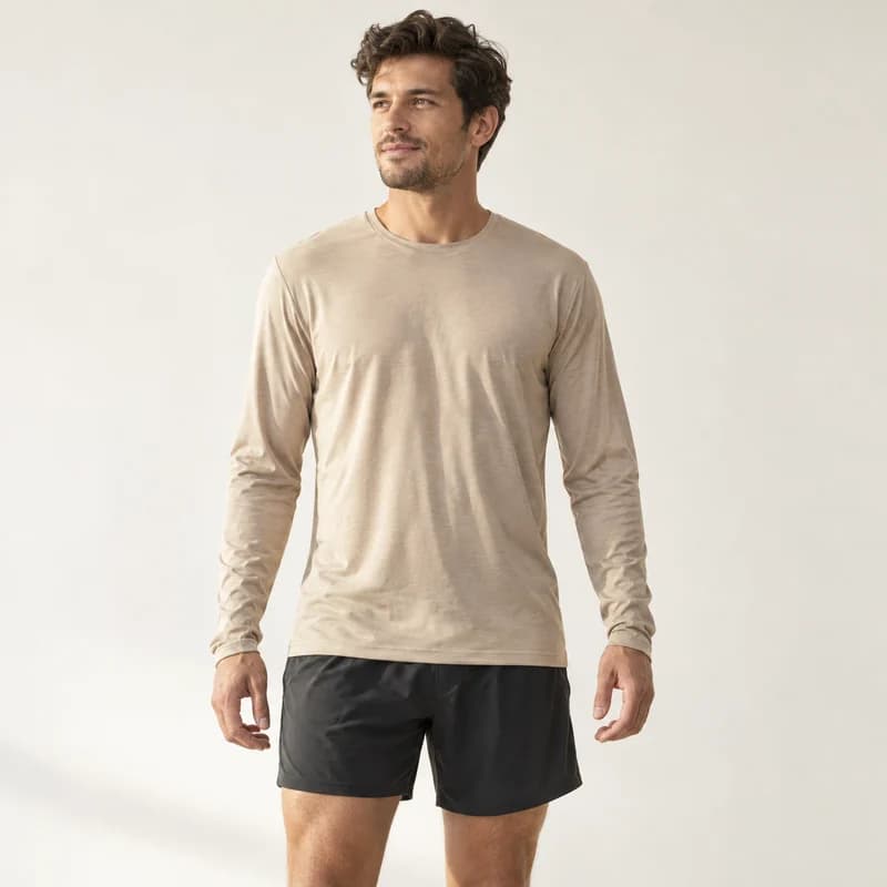 Generated category example of a long-sleeve crewneck shirt without a hood