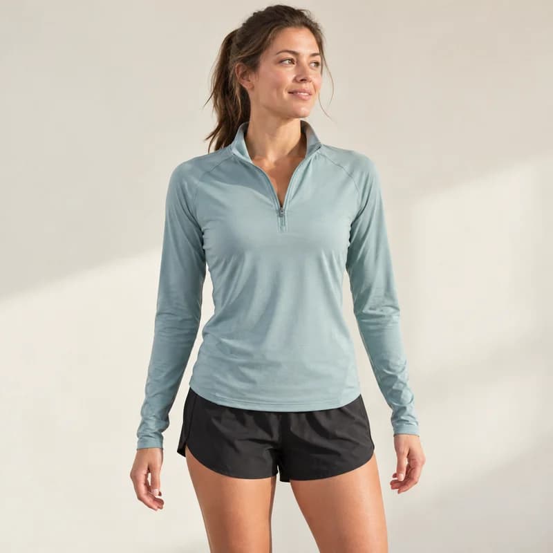 Generated example of a quarter-zip running shirt