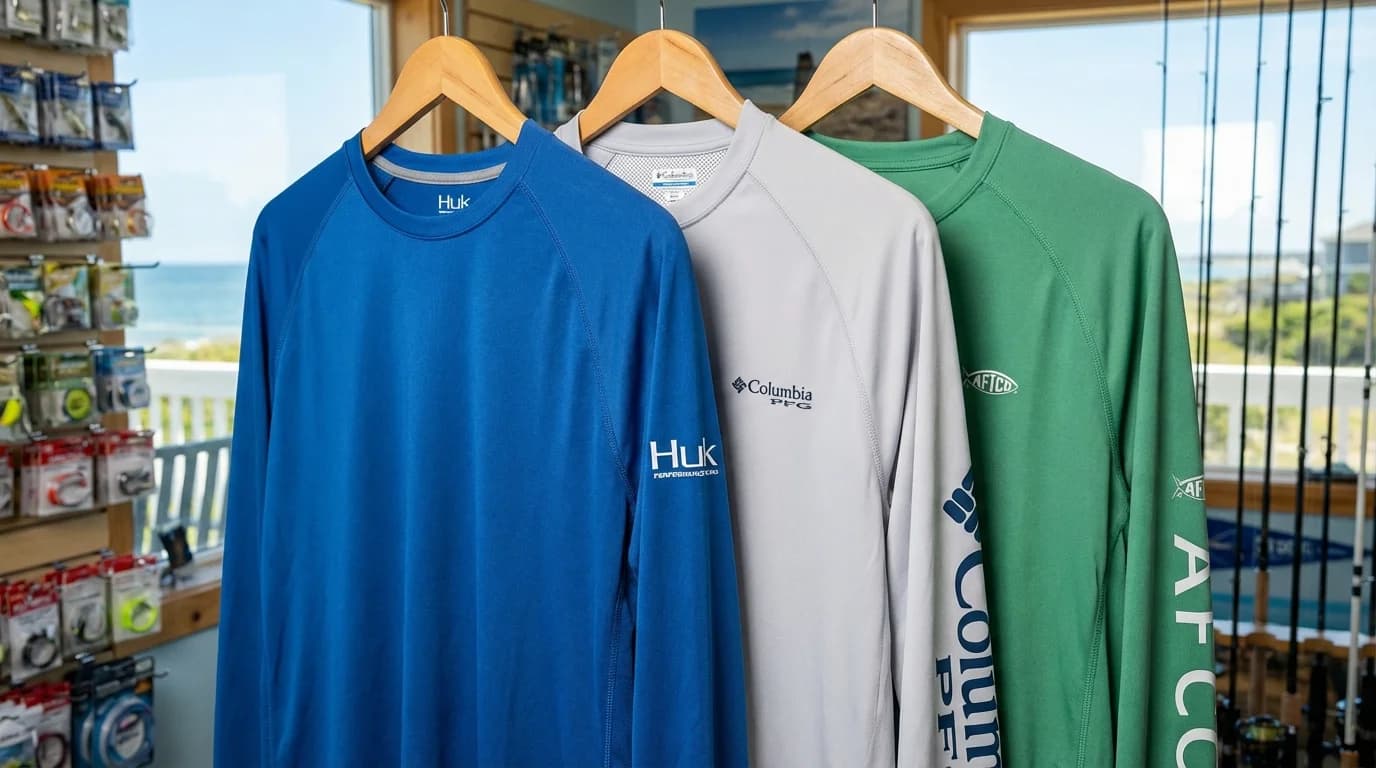 Huk vs Columbia PFG vs AFTCO — Fishing Shirt Brand Comparison 2026