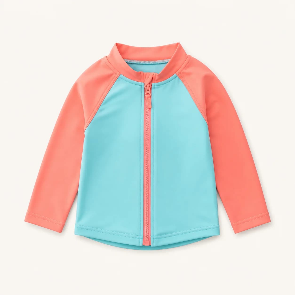 Generic toddler front-zip UPF swim top product image